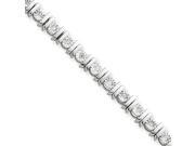 Classic Illusion Diamond Tennis Bracelet in Sterling Silver 7 inch