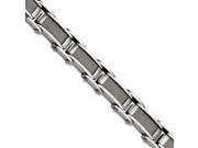 Stainless Steel Brushed and Polished Cable Bracelet 8.5 Inch