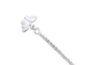 Butterfly Anklet in Sterling Silver 10 Inch