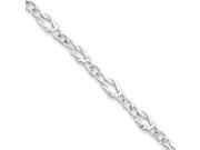 5mm Herculean Knot Link Anklet in Sterling Silver 10 Inch