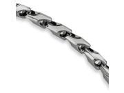 8mm Tungsten Crafted Polished Anchor Link Bracelet 8.5 Inch