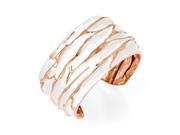 36mm Domed Crinkle Cuff in Sterling Silver with Rose Tone Plating