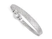 Graduated Flexible Mesh Link Bracelet in 14K White Gold 7 Inch