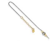 Ropa Anklet With Diamond cut Beads in 14K Two Tone Gold 9 10 Inch