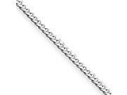 Sterling Silver 2mm Curb Chain Anklet 9 inch