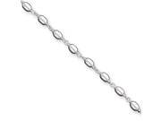 High Polished Bead Anklet in Sterling Silver 10 Inch