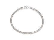 3mm Artisan Snake Bracelet in Silver for most 4mm Charms 8 Inch