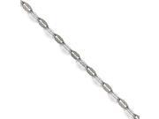 2.5mm Polished Fancy Cable Link Anklet in Stainless Steel 9.5 Inch