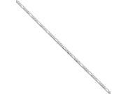 2.4mm Flat Figaro Chain Anklet in 14 Karat White Gold 10 Inch