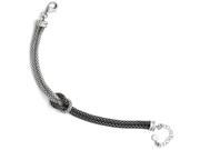 Two Tone Mesh Strand Knot Bracelet in Sterling Silver 7 8.5 Inch