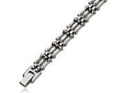 8mm Stainless Steel Polished Bracelet 9 Inch