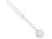 Polished Full Circle Charm Anklet in Sterling Silver 9 Inch