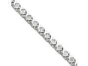 .5 Carat Hugs and Kisses Diamond Tennis Bracelet in Silver 7 inch