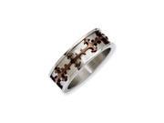 Stainless Steel Chocolate plated Cross Band Size 9