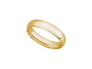 4mm Light Domed Comfort Fit Wedding Band in 10K Yellow Gold Size 12