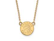 NBA Toronto Raptors Sm Pendant Necklace in 10K Yellow Gold 18 Inch