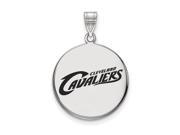 NBA Cleveland Cavs Large Disc Pendant in Sterling Silver