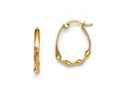 2.5mm Polished Twisted Oval Hoop Earrings in 14K Yellow Gold 20mm