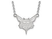 NBA Charlotte Hornets Lg Pendant Necklace in Sterling Silver 18 Inch