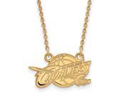NBA Cleveland Cavs Sm Pendant Necklace in 10K Yellow Gold 18 Inch