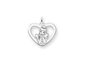 Disney s Cinderella Heart Charm in Sterling Silver