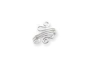 Polished Scroll Toe Ring in Sterling Silver