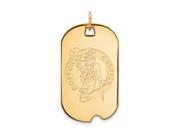 NBA Boston Celtics Large Dog Tag Pendant in 18K Yellow Gold And Silver
