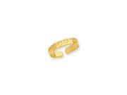 3mm Textured Heart Toe Ring in 14K Yellow Gold