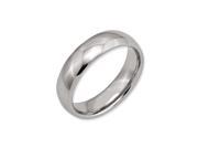 Stainless Steel Domed 6mm Polished Band Size 12.5