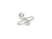 Swirl Adjustable Toe Ring in 14 Karat White Gold
