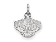 NBA New Orleans Pelicans Xsmall Logo Pendant in 14K White Gold