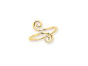 Swirl Toe Adjustable Ring in 14 Karat Gold