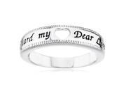 Guard My Heart Sterling Silver Ring Size 5