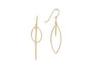 Marquise and Oval Dangle Earrings in 14 Karat Yellow Gold