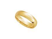 5mm Light Domed Comfort Fit Wedding Band in 14K Yellow Gold Size 7.5