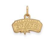 NBA San Antonio Spurs Xsmall Logo Pendant in 10K Yellow Gold