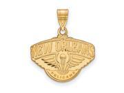 NBA New Orleans Pelicans Medium Logo Pendant in 18K Gold And Silver