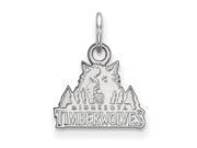 NBA Minnesota Timberwolves X Small Logo Pendant in 10K White Gold