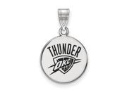NBA Oklahoma City Thunder Medium Disc Pendant in Sterling Silver