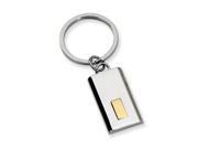 Men s Stainless Steel And 24K Gold Plated Accent Key Chain