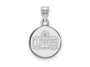 NBA Los Angeles Clippers Small Disc Pendant in 14K White Gold