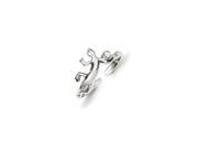 Lizard and CZ Toe Ring in Antiqued Sterling Silver