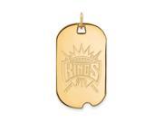 NBA Sacramento Kings Large Dog Tag Pendant in 10K Yellow Gold