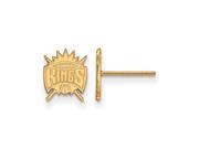 NBA Sacramento Kings X Small Post Earrings in 10K Yellow Gold