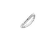 2.25mm Stackable Sterling Silver Curved Textured Band Size 8