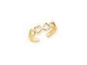 Band of Hearts Toe Ring in 14 Karat Gold