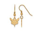 NBA Charlotte Hornets Small Dangle Earrings in Yellow Gold And Silver
