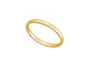 2mm Light Domed Comfort Fit Wedding Band in 14K Yellow Gold Size 6