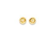 9mm Diamond cut Half Ball Post Earrings in 14K Yellow Gold