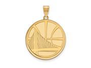 NBA Golden State Warriors Xlarge Logo Pendant in 10K Yellow Gold